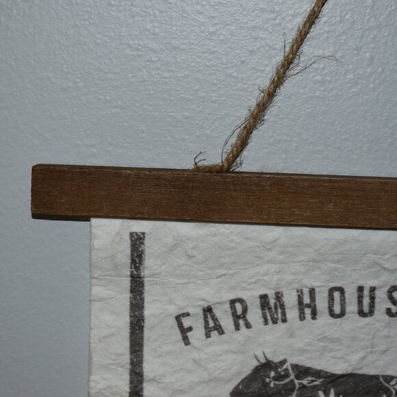 Country Farmhouse Linens Cow Laundry Tapestry Sign Decor - Picture 5 of 9